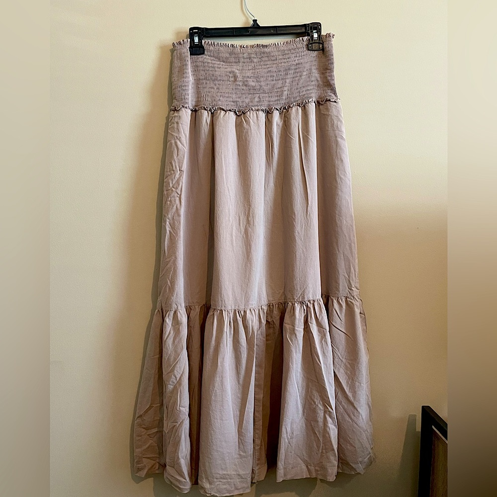 Y2K fairy grunge tan skirt